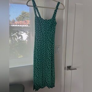 Reformation Green Sleeveless Sundress Midi